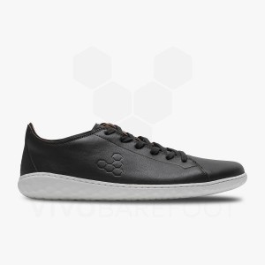 Black Men's Vivobarefoot Geo Court III Lifestyle Shoes | IN125RX