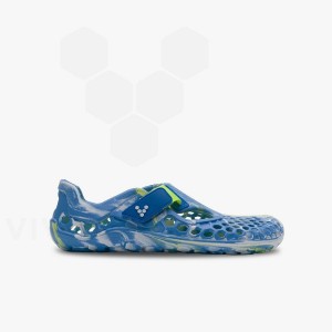 Blue Light Turquoise Kids' Vivobarefoot Ultra Bloom Juniors Shoes | IN395HT