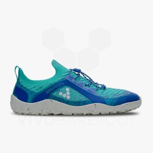 Blue Women's Vivobarefoot Primus Trail Knit FG Trail Running Shoes | IN240GY