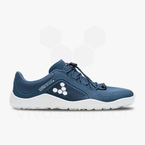 Deep Blue / White Men's Vivobarefoot Primus Trail II FG Trail Running Shoes | IN076OB