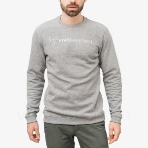 Grey Men's Vivobarefoot Rapanui Sweatshirt | IN168AS