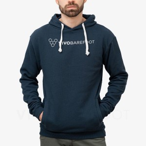 Navy Men's Vivobarefoot Rapanui Hoodie | IN162GY