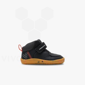 Obsidian Kids' Vivobarefoot Primus Ludo Hi Toddlers Shoes | IN406WH