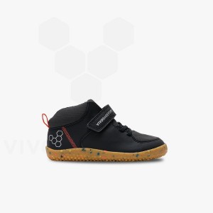 Obsidian Kids' Vivobarefoot Primus Ludo Hi Shoes | IN410SZ
