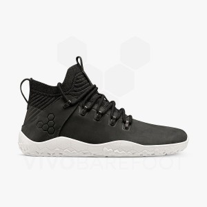 Obsidian / White Men's Vivobarefoot Magna FG Hiking Shoes | IN020SZ