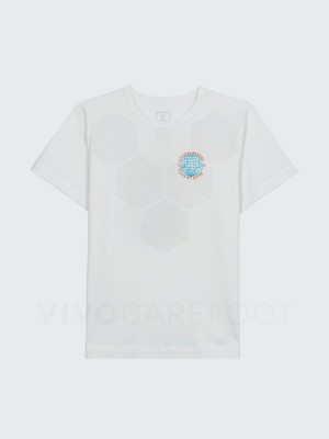 White Men's Vivobarefoot Finisterre Sport T Shirts | IN155NN