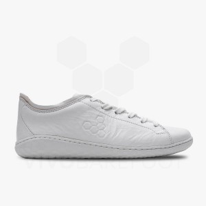 White Men's Vivobarefoot Geo Court III Lifestyle Shoes | IN124SZ