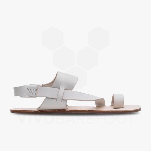 White Women's Vivobarefoot Opanka Sandal Lifestyle Shoes | IN307RX