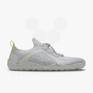 White Women's Vivobarefoot Primus Trail Knit FG Training Shoes | IN277VJ