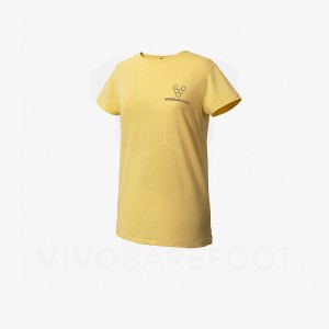 Yellow Men's Vivobarefoot Rapanui Sport T Shirts | IN166CP
